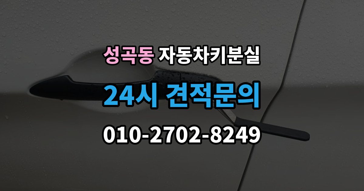 안산시 단원구 성곡동 자동차키 분실 출장 안내 - 시동 불량이 동반되면 점검할 항목