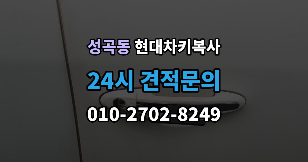 안산시 단원구 성곡동 현대 차키 복사 출장 안내 - 긴급 상황에서 빠르게 진행하는 요령