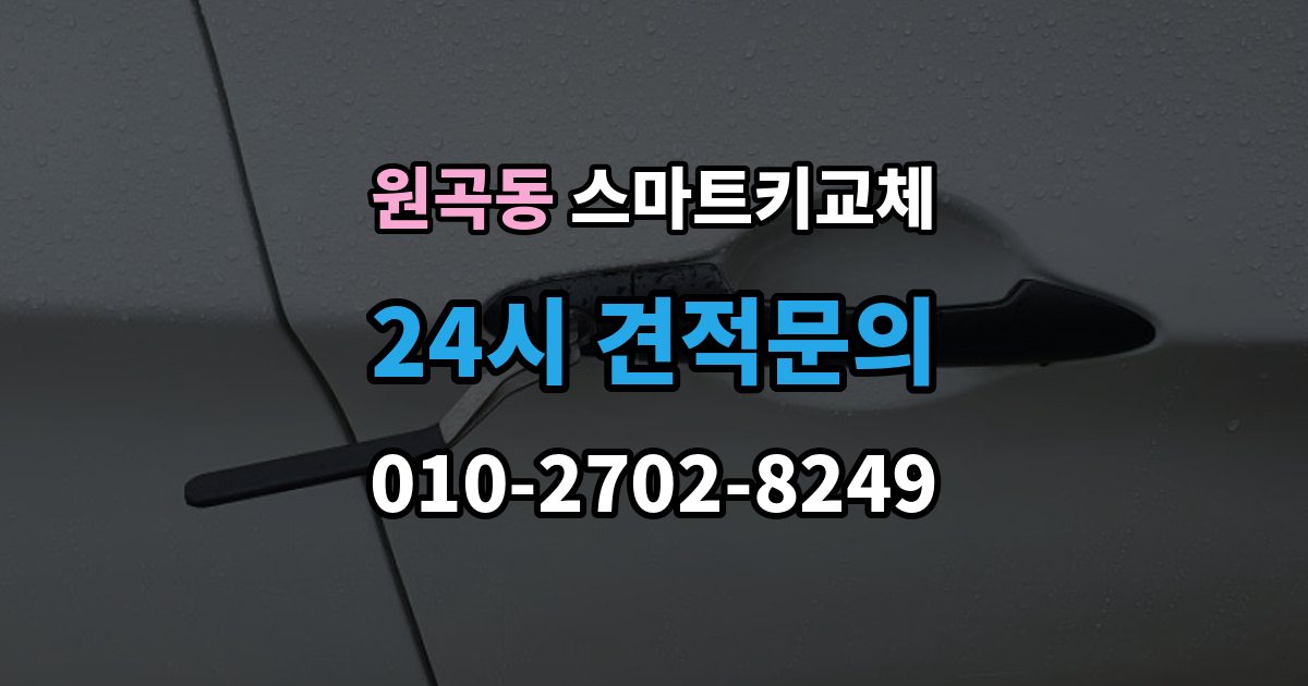 원곡동 스마트키 교체 케이스 손상 시 수리 전 확인할 점