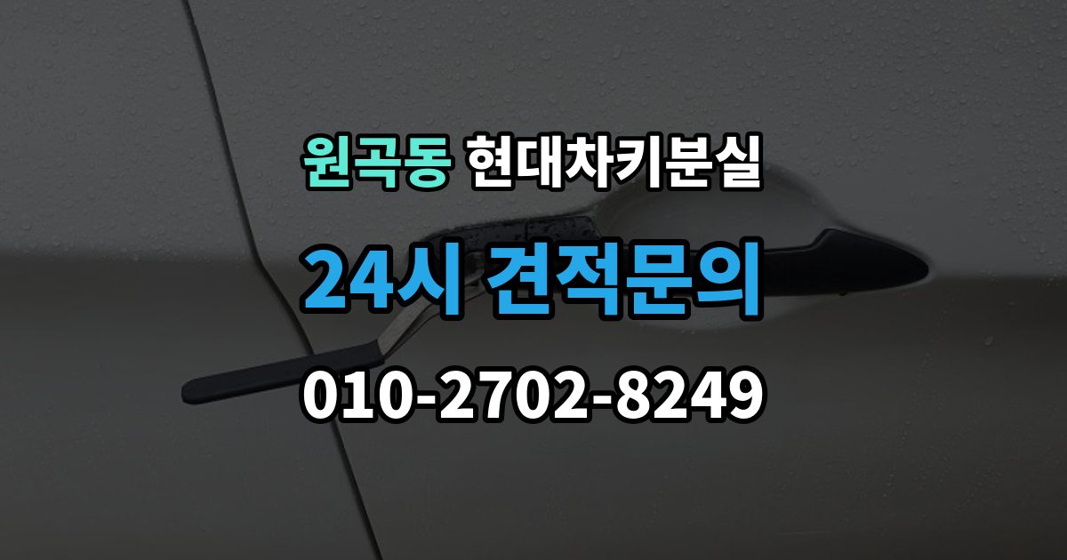 원곡동 현대 차키 분실 출장 안내 - 운행 중 경고가 뜨는 경우와 원인