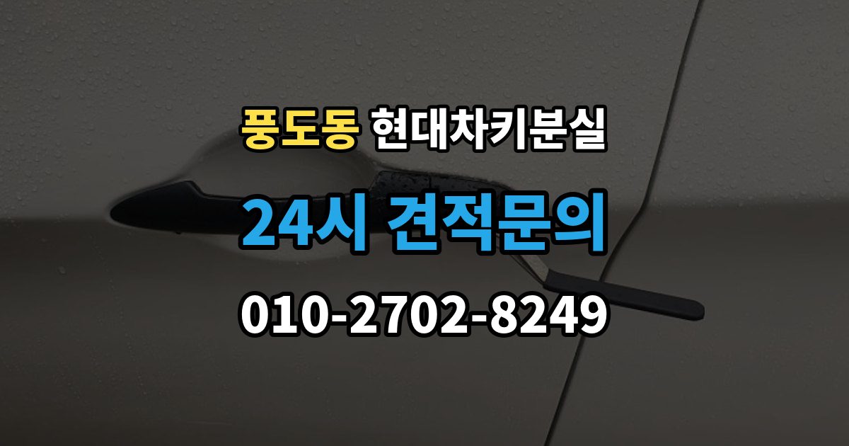 풍도동 현대 차키 분실 문이 잠긴 상태에서 먼저 할 일