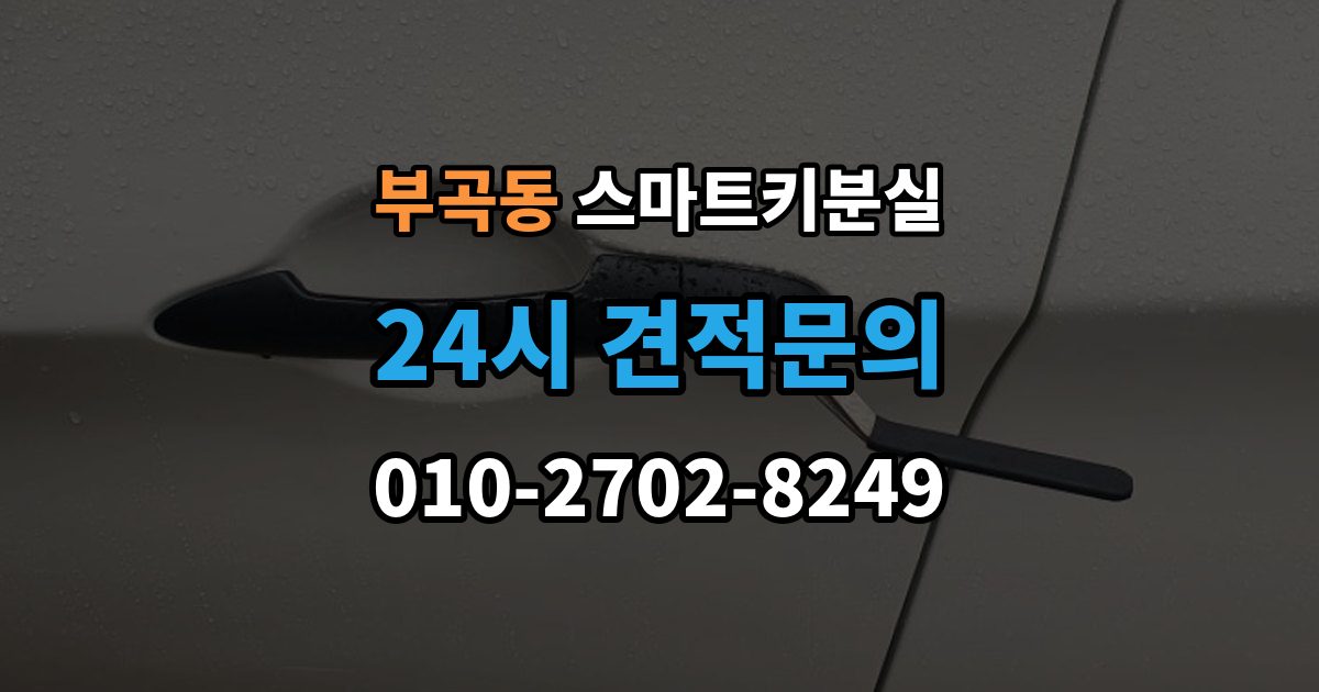 안산시 상록구 부곡동 스마트키 분실 신고 전에 챙겨둘 서류 목록