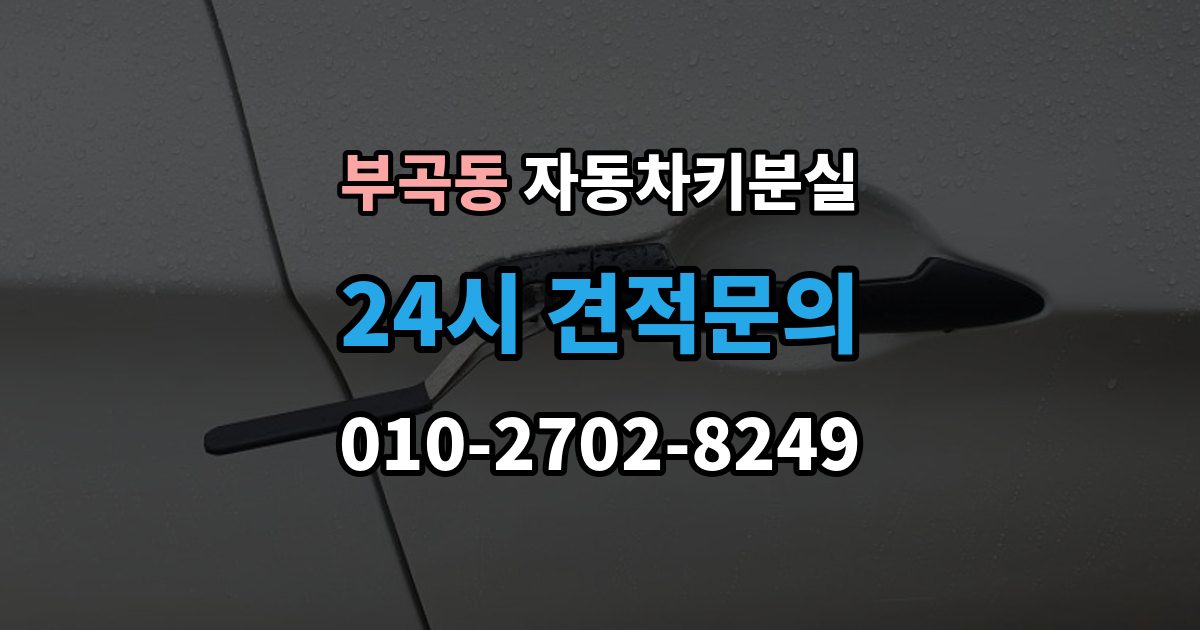 안산시 상록구 부곡동 자동차키 분실 보험사와 업체에 물어볼 질문