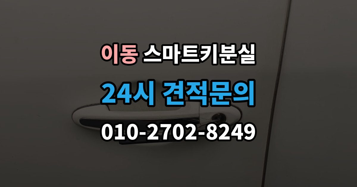 안산시 상록구 이동 스마트키 분실 차량 운행이 제한되는 상황 살펴보기