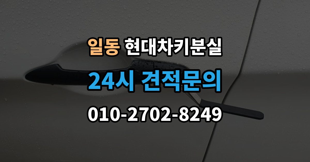 일동 현대 차키 분실 출장 안내 - 도어락은 반응하는데 원격 기능이 안 될 때