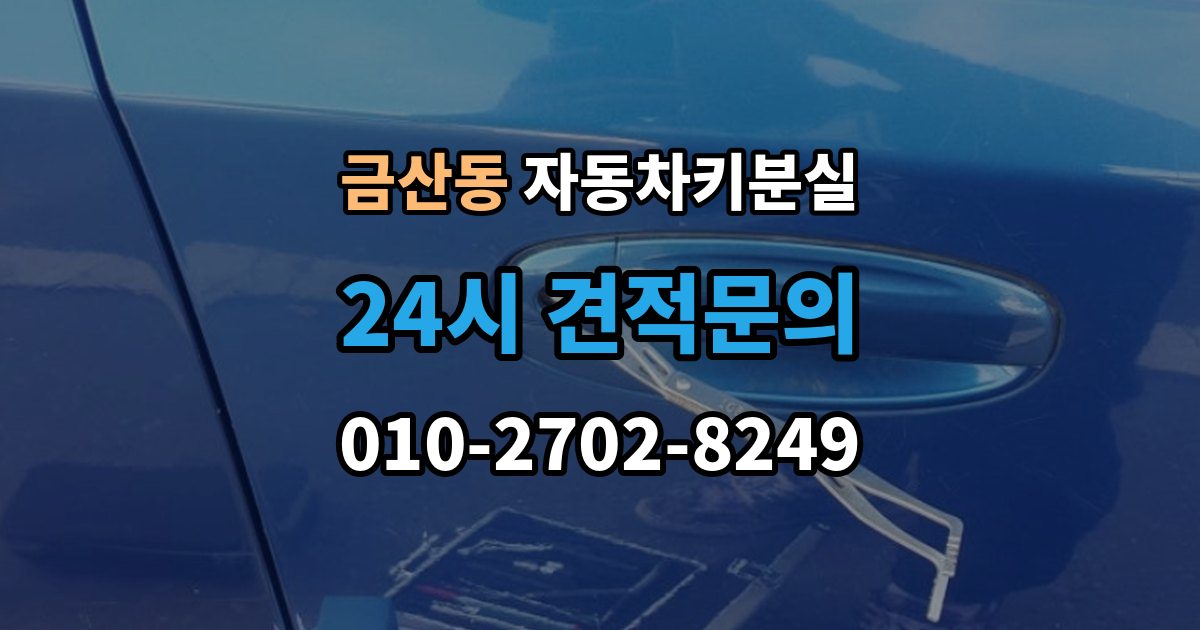 금산동 차 키 잃어버렸을 때 출장 안내 - 예비키 없을 때 대처 순서