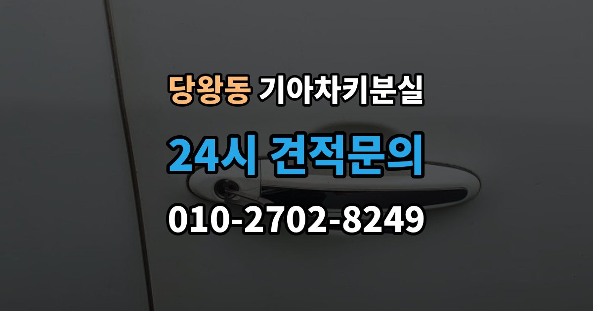 당왕동 기아 차키 분실 출장 안내 - 스마트키 인식 거리가 짧아졌다면 의심할 것
