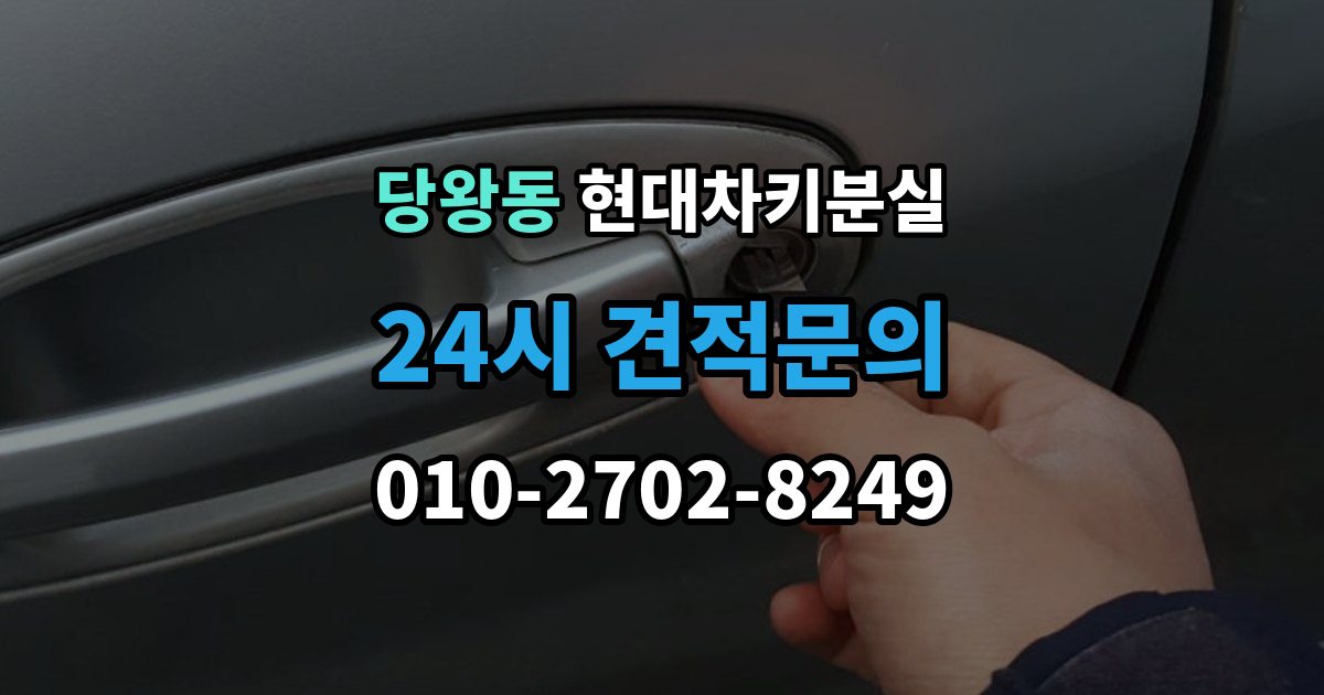 당왕동 현대 차키 분실 스마트키 인식 불량일 때 확인 사항