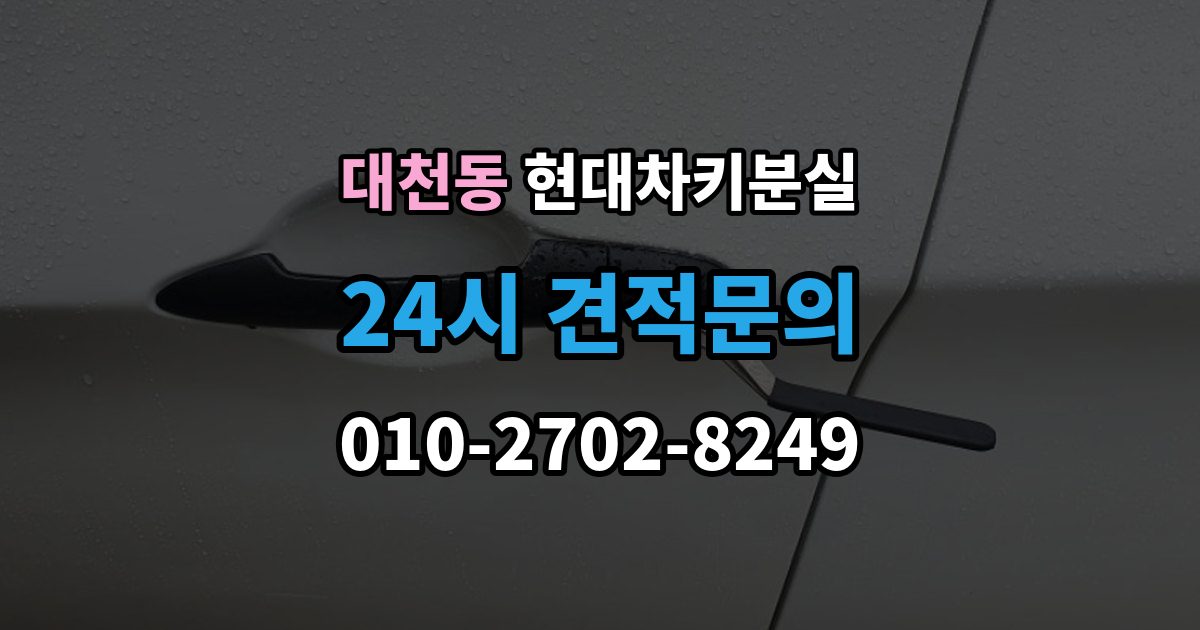 안성시 대천동 현대 차키 분실 스마트키 인식 거리가 갑자기 짧아진 원인