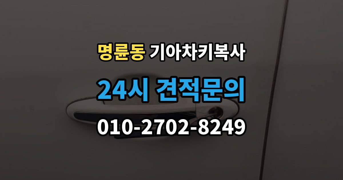 안성시 명륜동 기아 차키 복사 출장 안내 - 스마트키 배터리 이상과 신호 문제 구분법