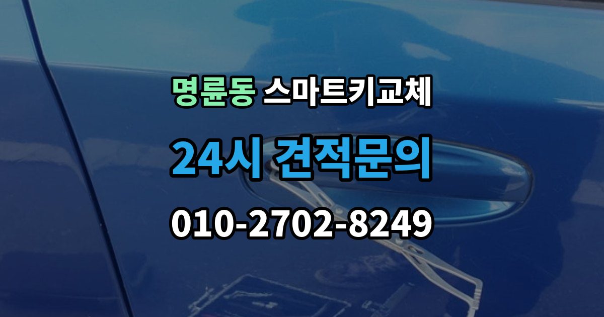 안성시 명륜동 스마트키 교체 출장 안내 - 차량 운행이 제한되는 상황 살펴보기