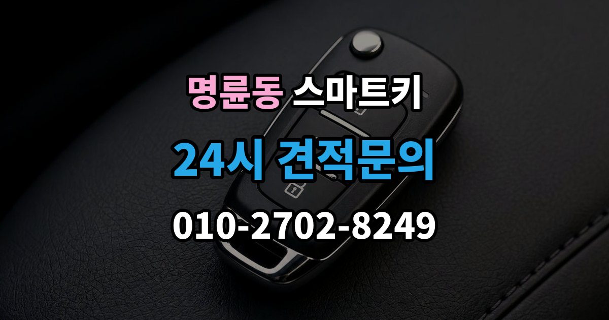 안성시 명륜동 스마트키 긴급 상황에서 예비 열쇠를 준비해야 하는 이유