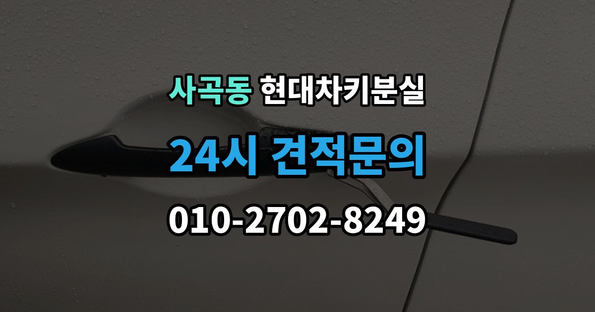 안성시 사곡동 현대 차키 분실 도어는 열리는데 키가 인식되지 않을 때