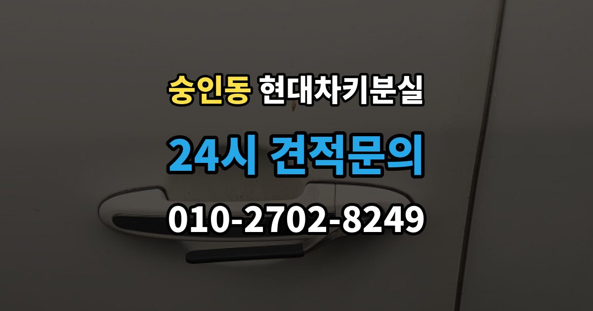 안성시 숭인동 현대 차키 분실 출장 안내 - 운행 중 경고가 뜨는 경우와 원인