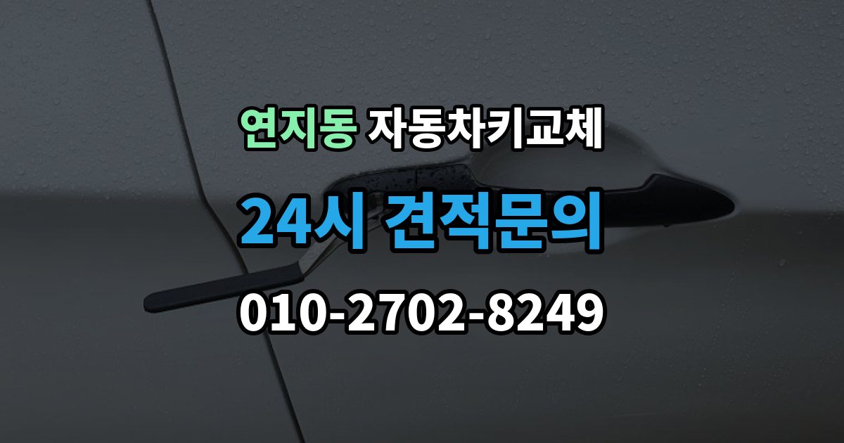 안성시 연지동 자동차키 교체 출장 안내 - 문을 여는 방식별 장단점