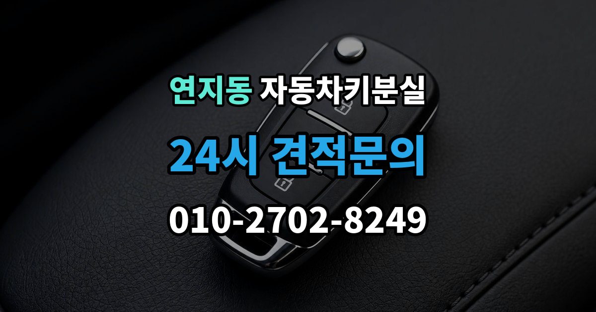 안성시 연지동 자동차키 분실 출장 안내 - 열쇠집과 서비스센터 차이