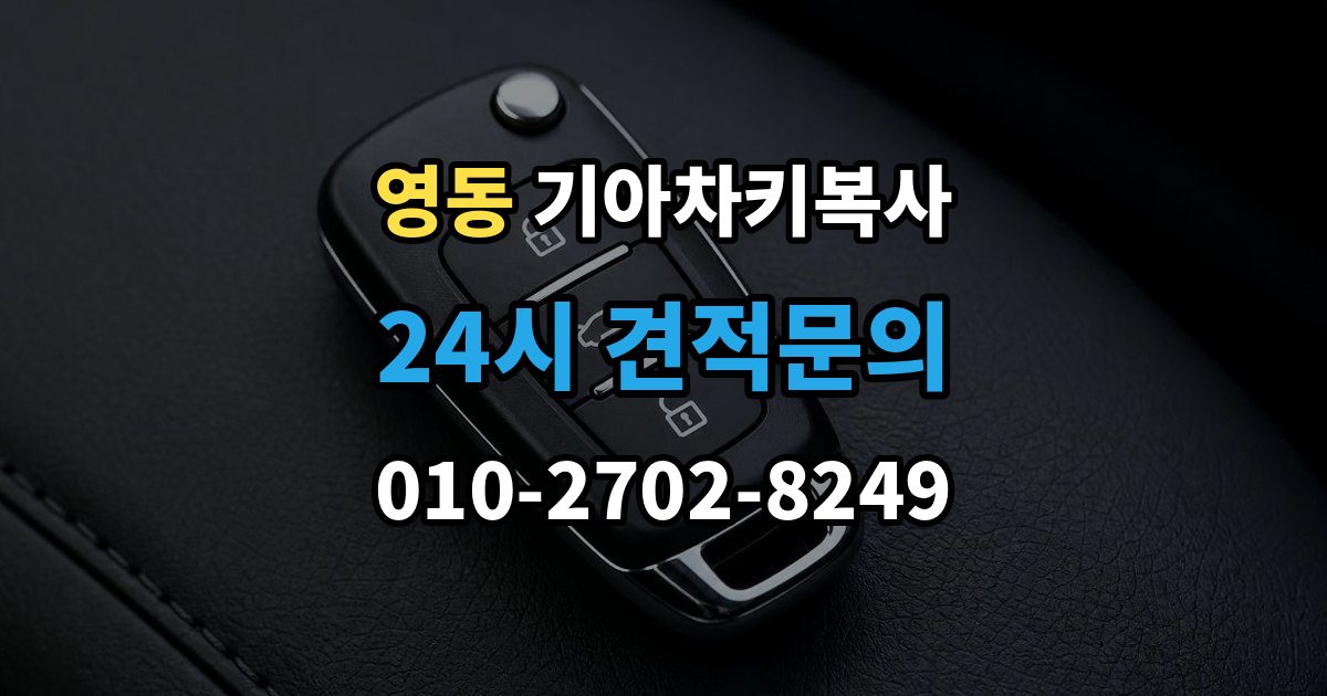 안성시 영동 기아 차키 복사 출장 안내 - 차량 소유 확인 서류가 필요한 대표 경우