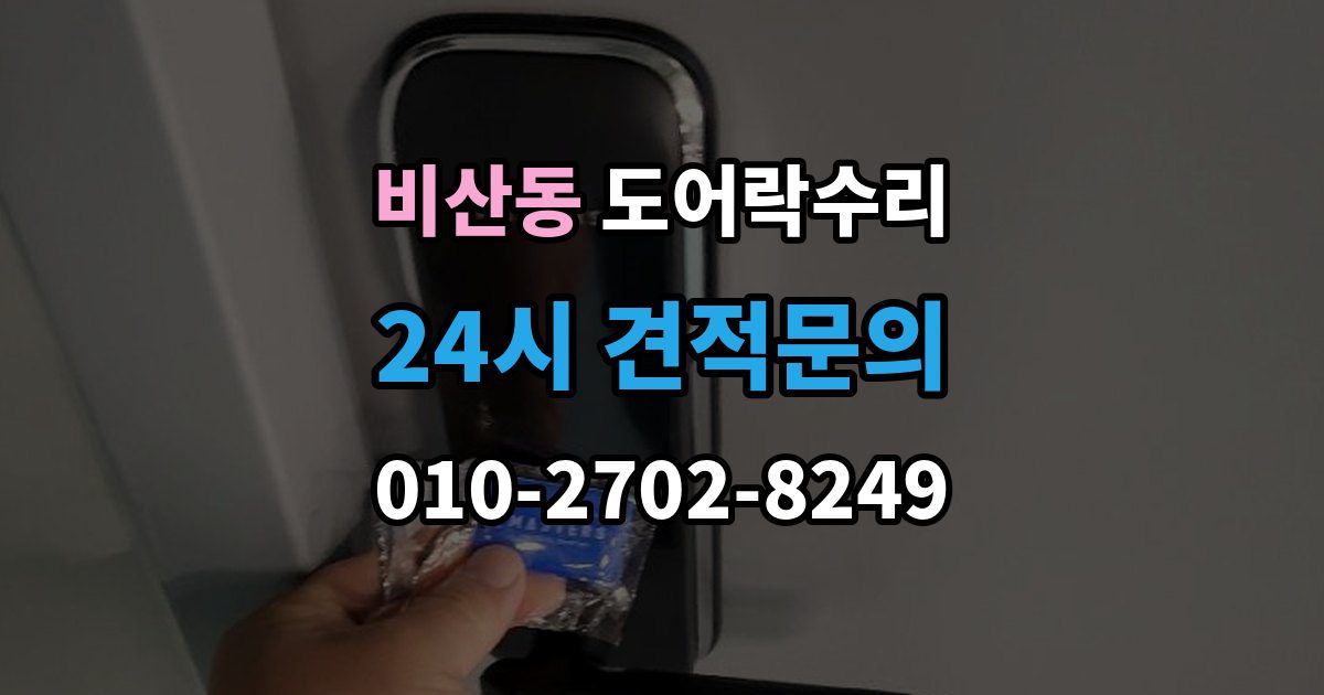 안양시 동안구 비산동 도어락 수리 출장 안내 - 잠김이 유지되지 않을 때 살펴볼 고장 신호