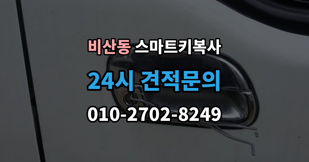 안양시 동안구 비산동 스마트키 복사 가능한 모델 확인부터 진행하는 순서