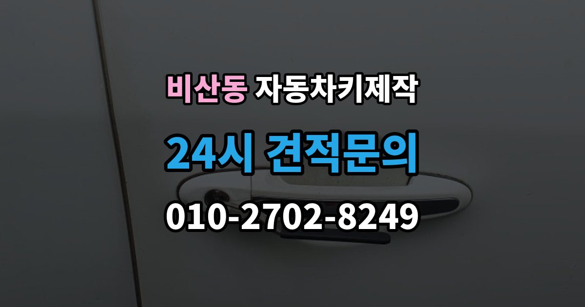 안양시 동안구 비산동 자동차키 제작 출장 안내 - 중고차 계약 전 스마트키 작동 점검