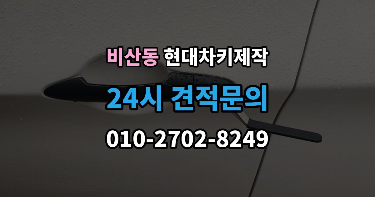 안양시 동안구 비산동 현대 차키 제작 출장 안내 - 등록 오류가 반복될 때 살펴볼 부분