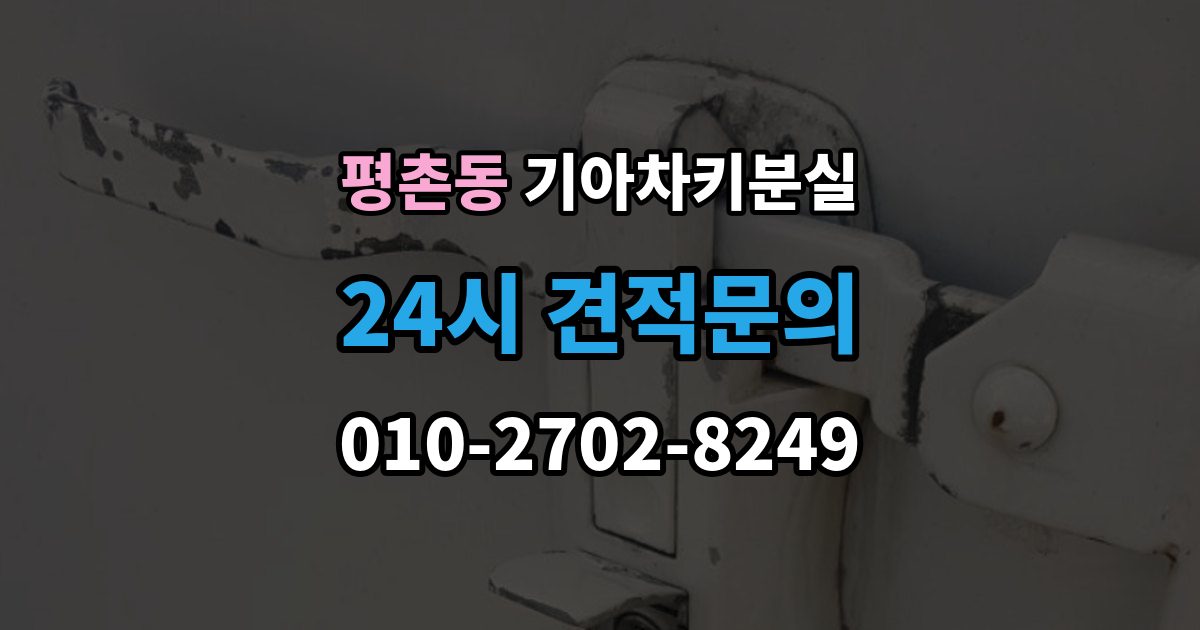 안양시 동안구 평촌동 기아 차키 분실 출장 안내 - 남아 있는 키로 재등록하는 흐름