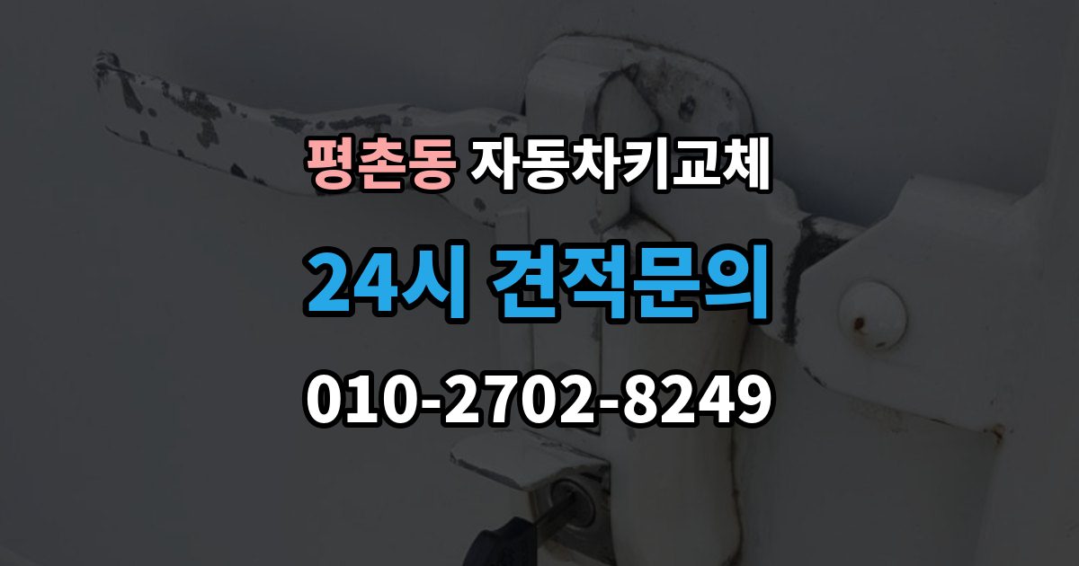 안양시 동안구 평촌동 자동차키 교체 새로 맞출 때 확인할 옵션