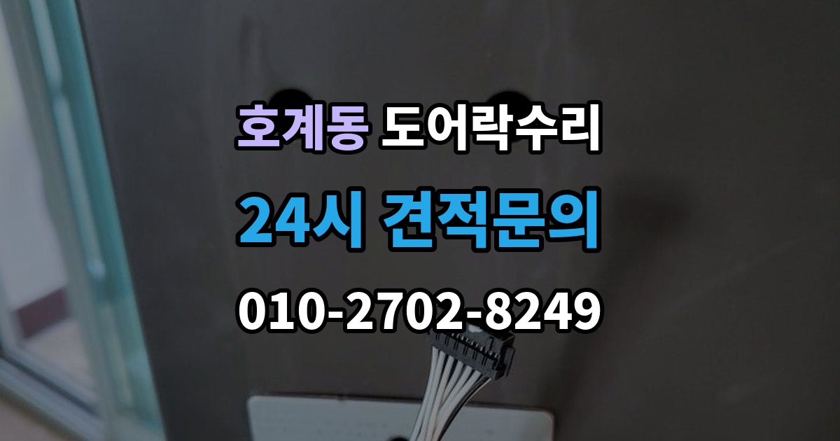 안양시 동안구 호계동 도어락 수리 출입기록 오류가 나타날 때 설정과 대응 방법