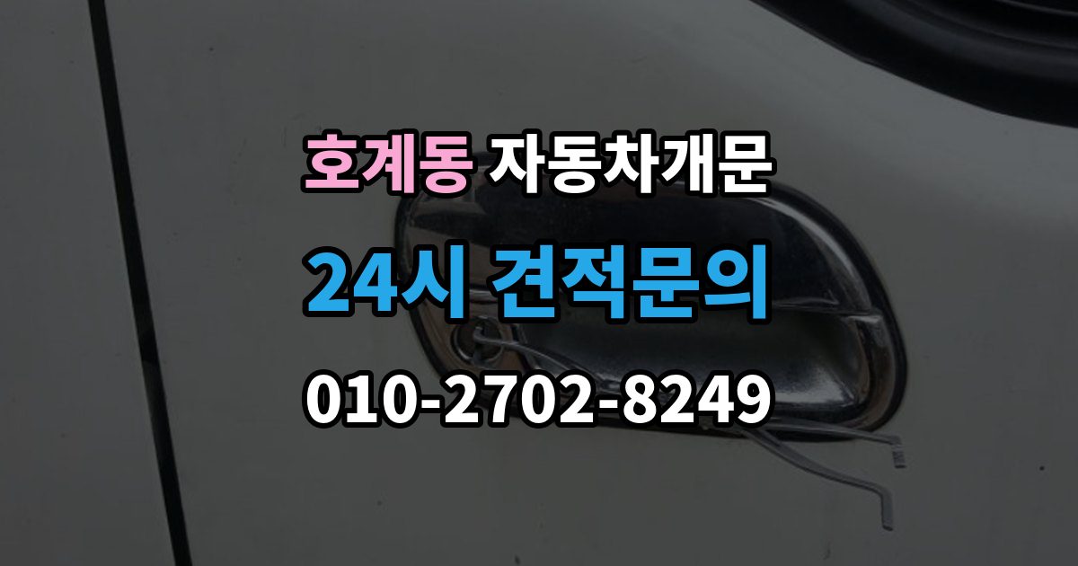 안양시 동안구 호계동 자동차 문 잠김 차량 내부에 사람이 있을 때 우선 조치