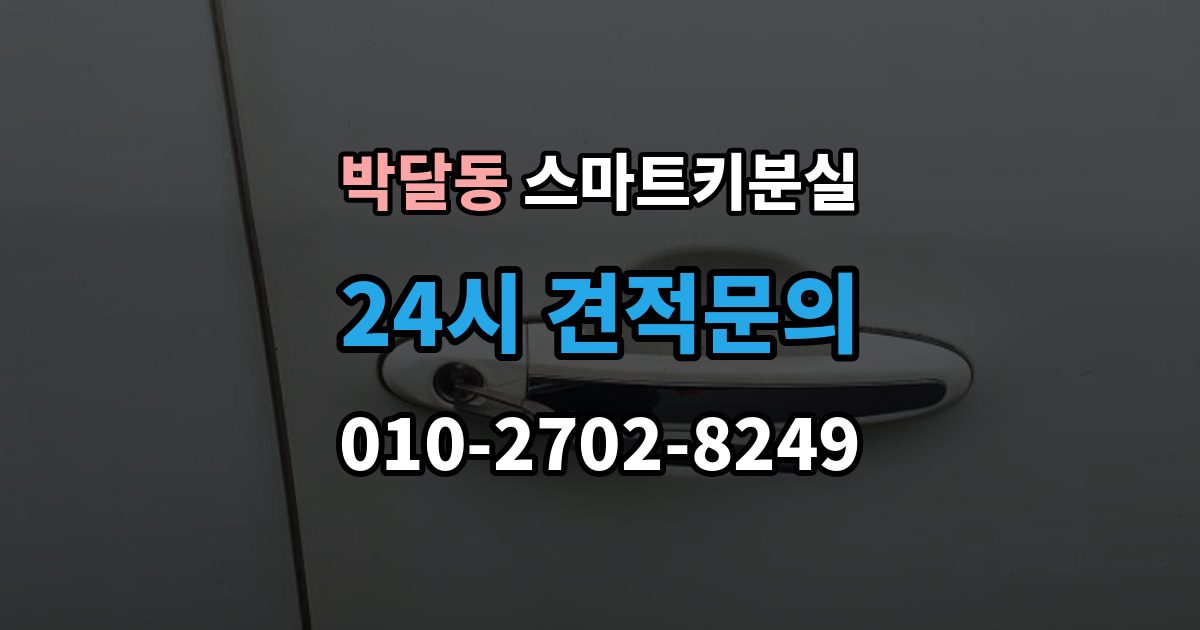 박달동 스마트키 분실 출장 안내 - 이모빌라이저 연동 상태 확인하는 법