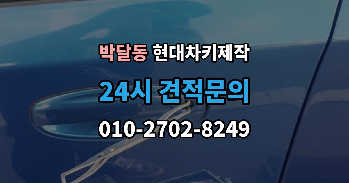박달동 현대 차키 제작 차종에 따라 다른 키 구조와 선택 기준