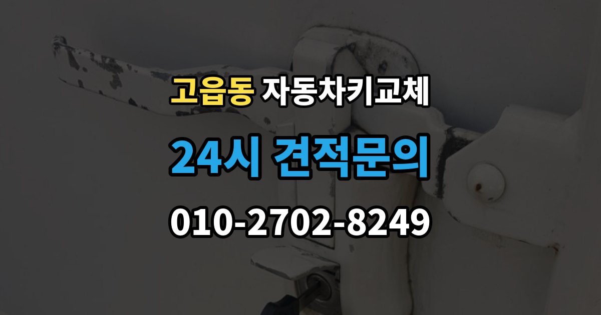 고읍동 자동차키 교체 출장 안내 - 도어락 손상 여부 확인하기