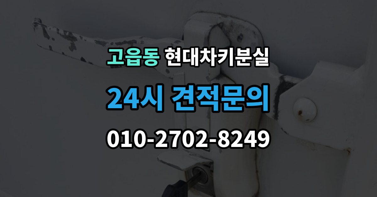 고읍동 현대 차키 분실 지갑 속 스마트키를 찾기 전 확인할 장소