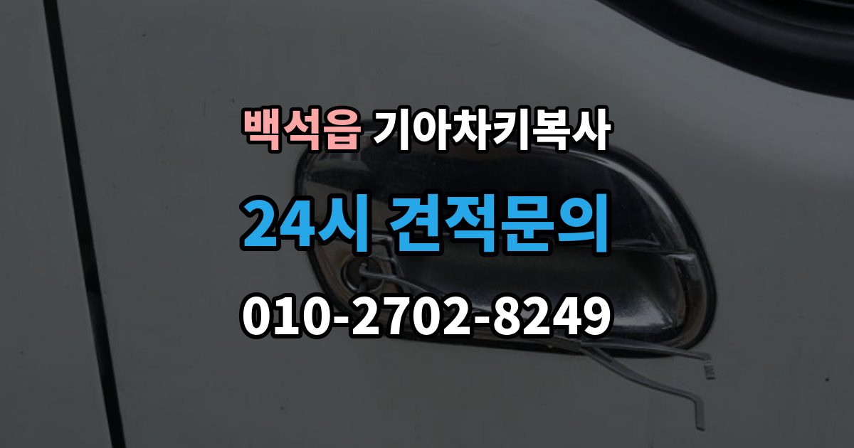 백석읍 기아 차키 복사 출장 안내 - 스마트키 배터리 교체 후에도 안 될 때
