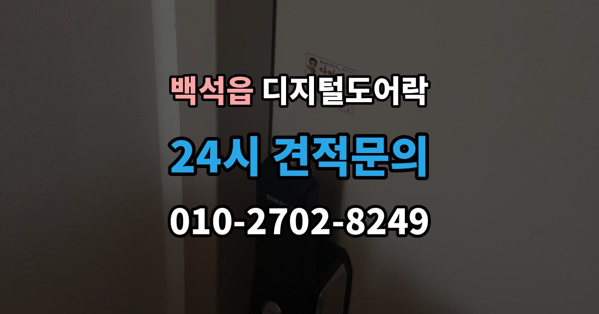 백석읍 디지털 도어락 리셋이 필요한 상황과 주의사항