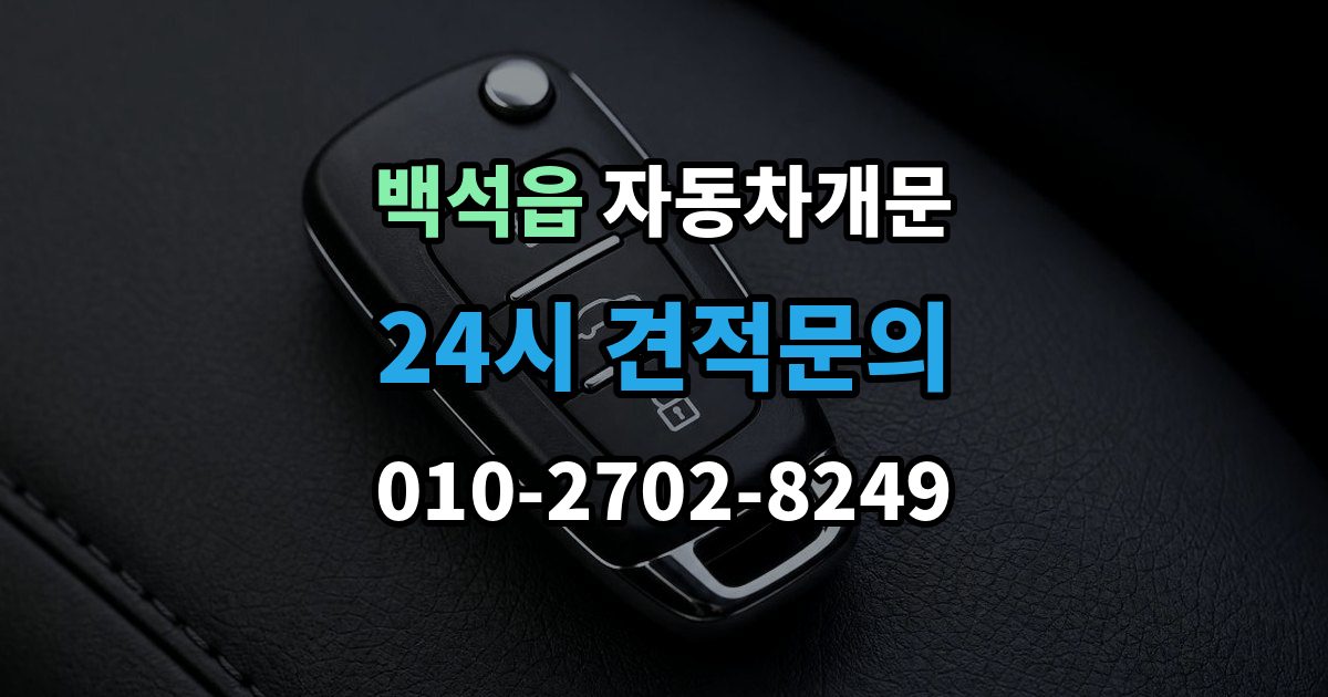 백석읍 자동차 문 잠김 차량 내부에 사람이 있을 때 우선 조치