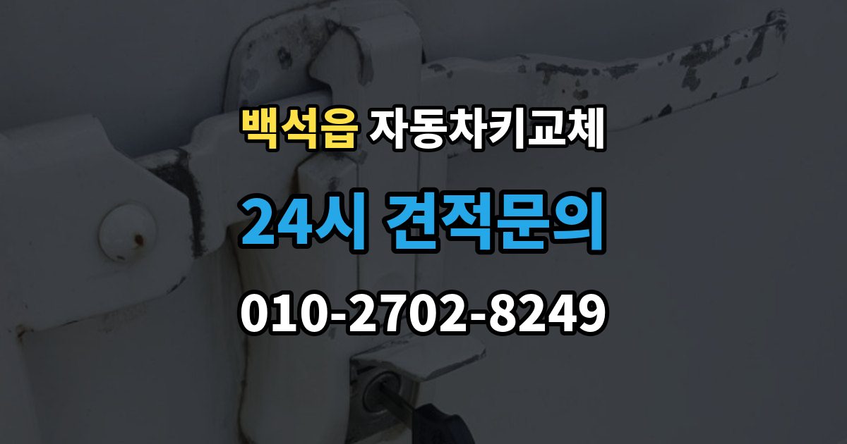 백석읍 자동차키 교체 출장 안내 - 보험사와 업체에 물어볼 질문