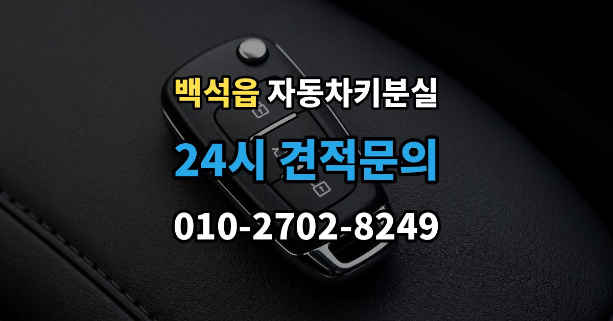 백석읍 자동차키 분실 차키 번호가 없을 때 진행하는 방법
