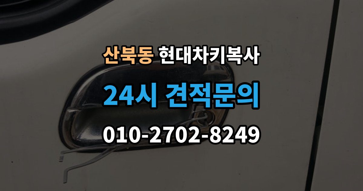 양주시 산북동 현대 차키 복사 출장 서비스가 가능한 상황과 아닌 경우