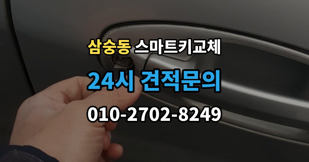 삼숭동 스마트키 교체 출장 안내 - 차량 운행이 제한되는 상황 살펴보기