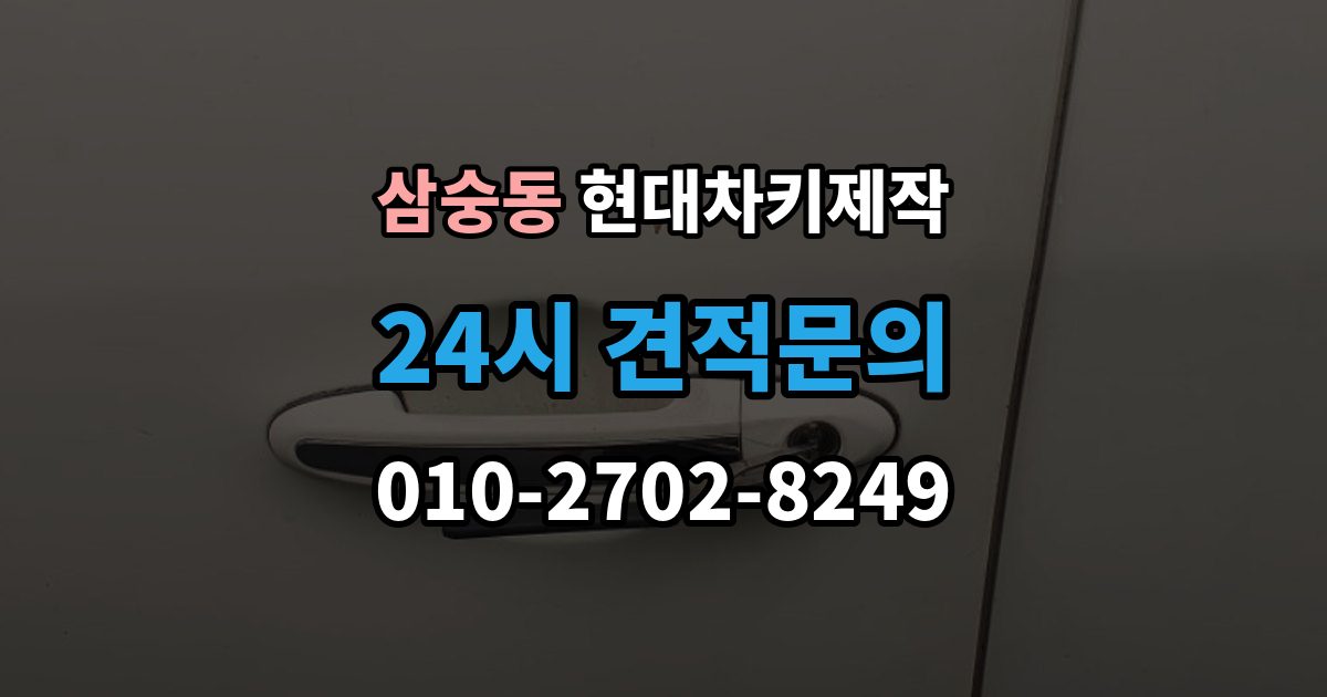 삼숭동 현대 차키 제작 출장 안내 - 키 번호가 필요한 경우와 확인 방법