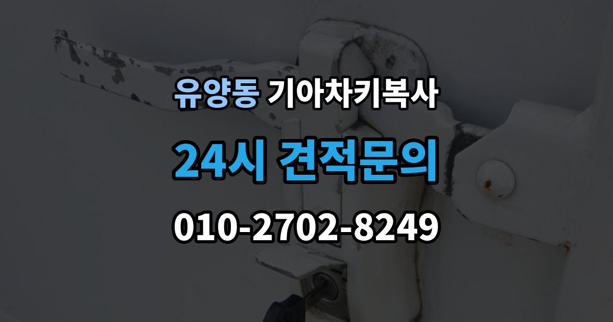유양동 기아 차키 복사 출장 안내 - 키 모양만 같다고 안심하면 안 되는 이유