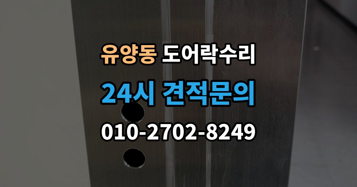 유양동 도어락 수리 충돌 손상 뒤 수리 범위를 판단하는 기준