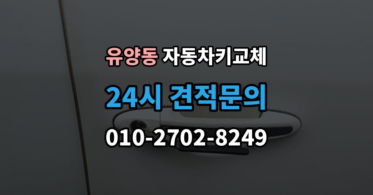 유양동 자동차키 교체 출장 안내 - 새 키를 만들기 전 알아야 할 절차