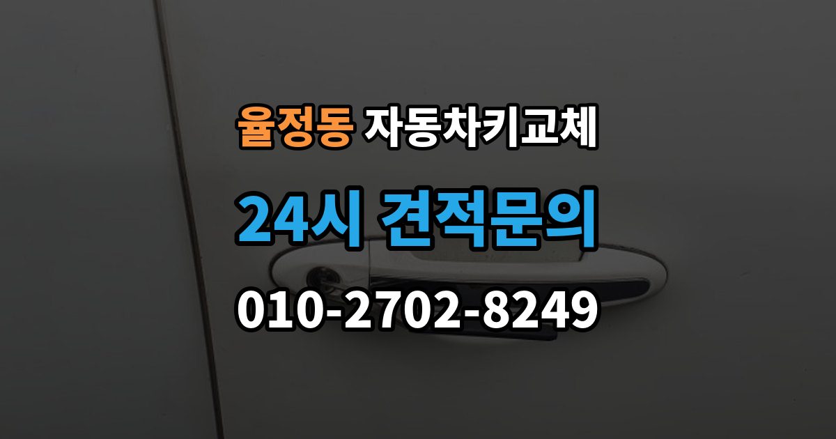 율정동 자동차키 교체 출장 안내 - 새 키 등록이 필요한 이유