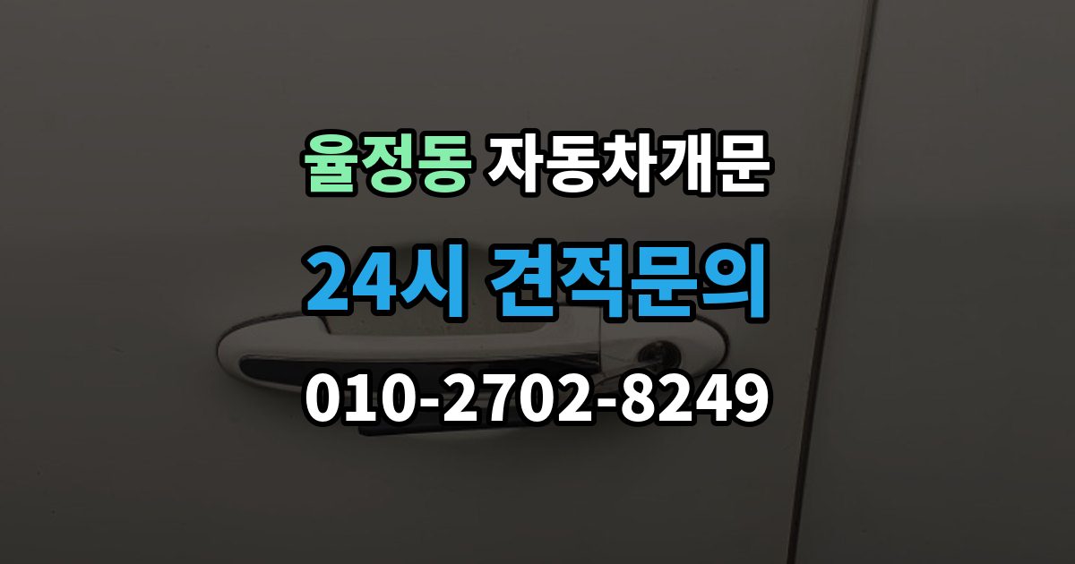 율정동 차 문 잠겼을 때 출장 안내 - 차량 손상 없이 진행되는지 확인하는 기준