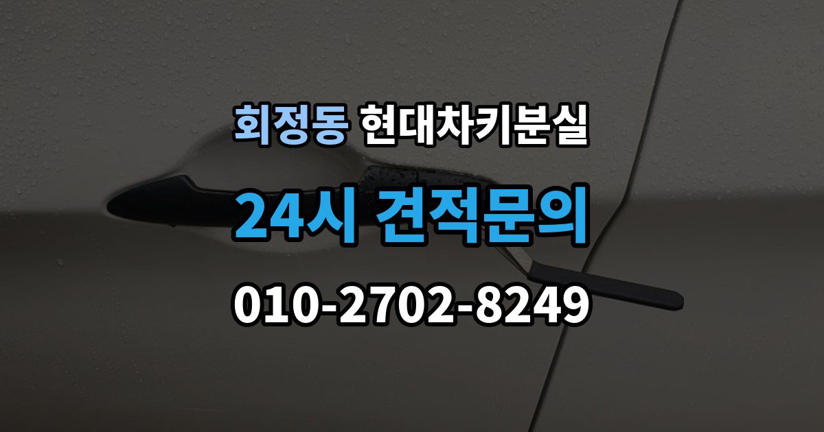 회정동 현대 차키 분실 차량 뒷번호가 없어도 진행 가능한 경우 정리