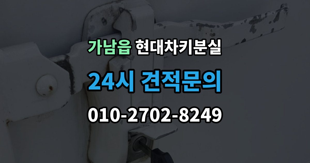 가남읍 현대 차키 분실 키를 찾았는데도 다시 등록해야 하는 상황