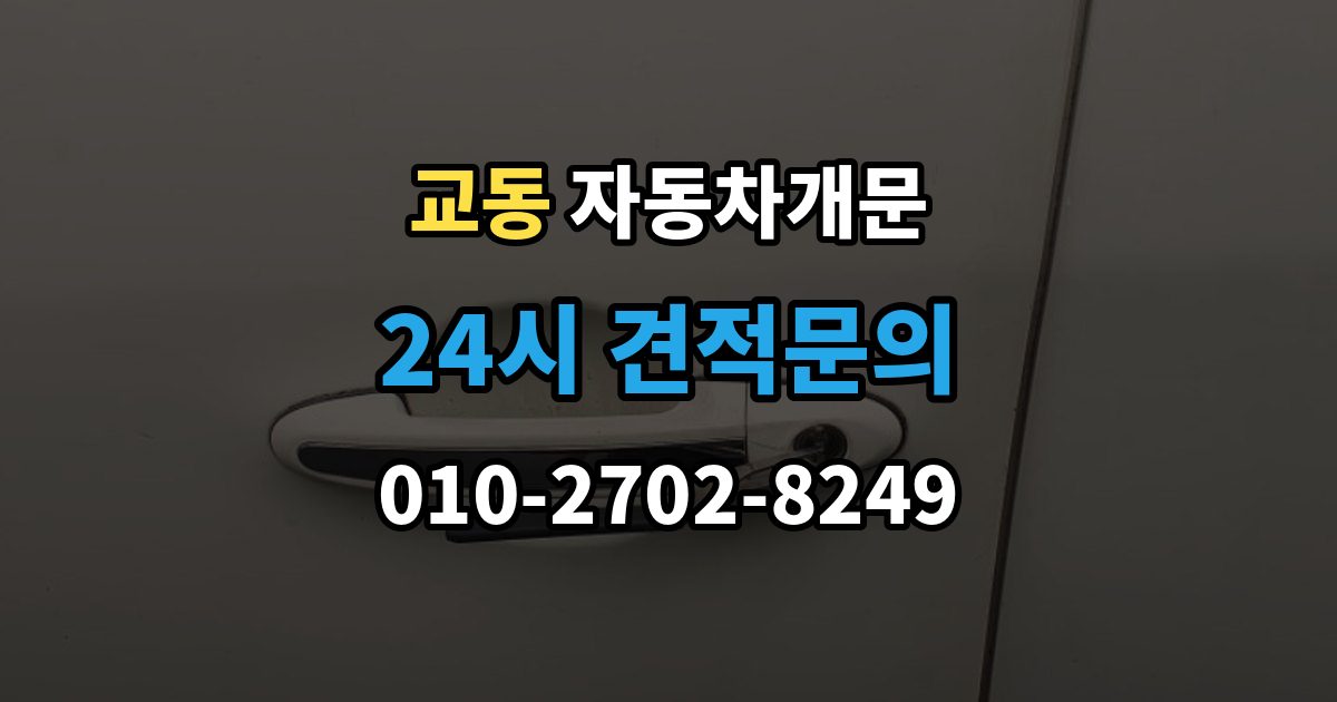 여주시 교동 자동차 문 잠김 차량 내부에 사람이 있을 때 우선 조치