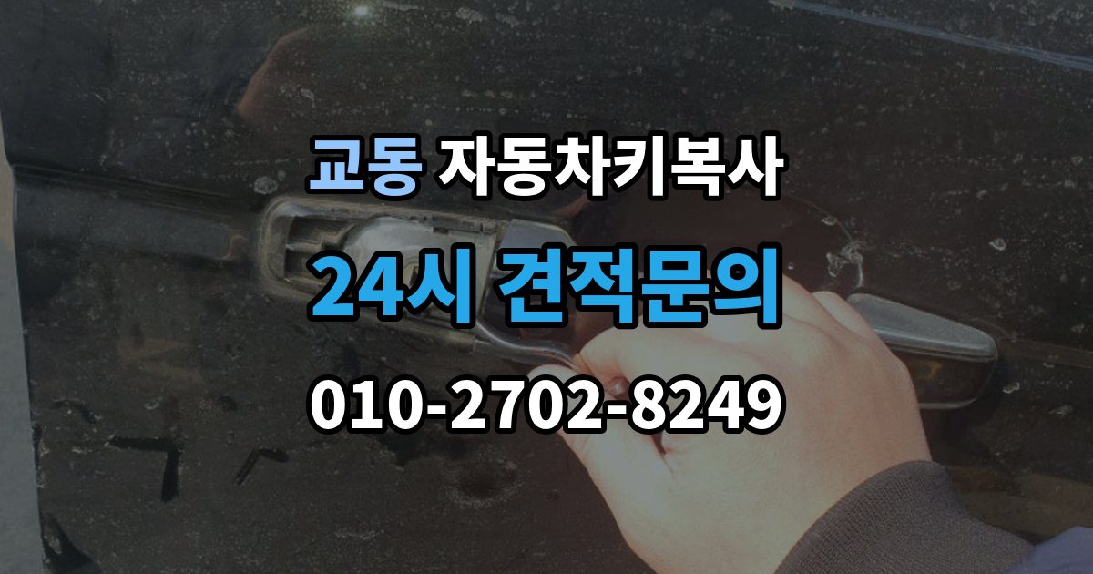 여주시 교동 자동차키 복사 수동키로 문을 열 때 기본 사용법